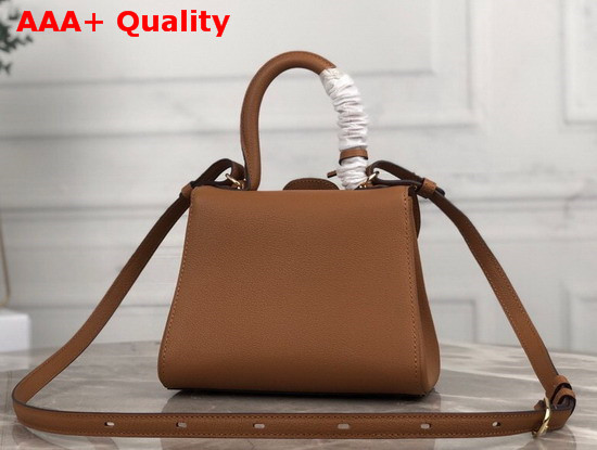 Delvaux Brillant Mini Bag in Brown Grain Leather with Hand Stitching Details Replica