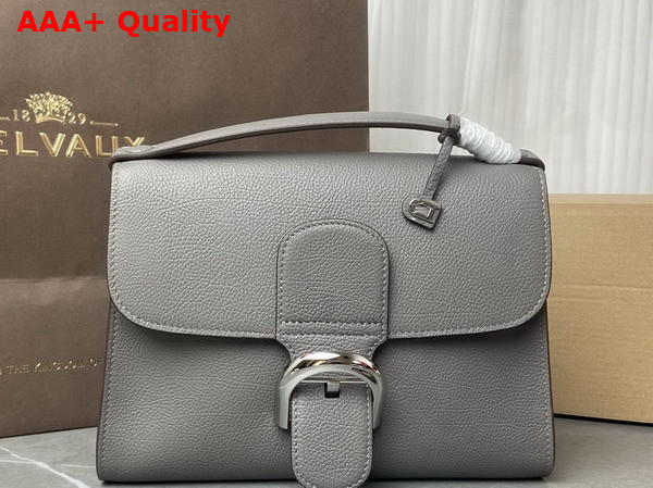 Delvaux Brillant Tempo Small Stone Grey Allure Calf Leather Replica