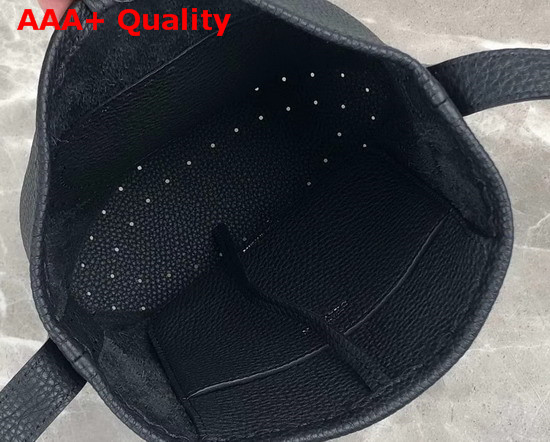 Delvaux Pin Mini Bucket Bag Black Taurillon Soft Leather Replica