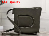 Delvaux Pin Mini Bucket Bag Dark Green Taurillon Soft Leather Replica