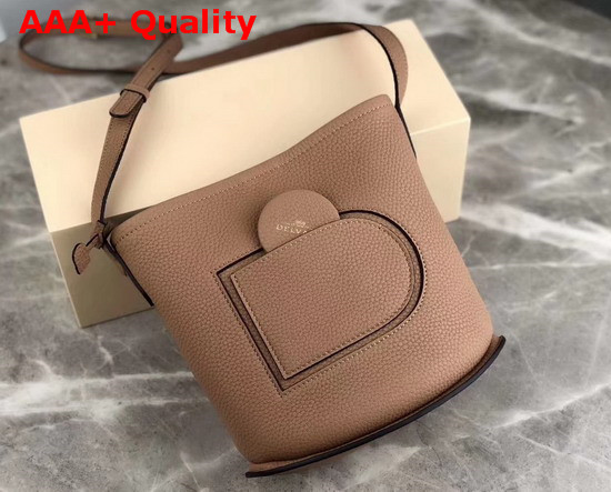 Delvaux Pin Mini Bucket Bag Nude Taurillon Soft Leather Replica
