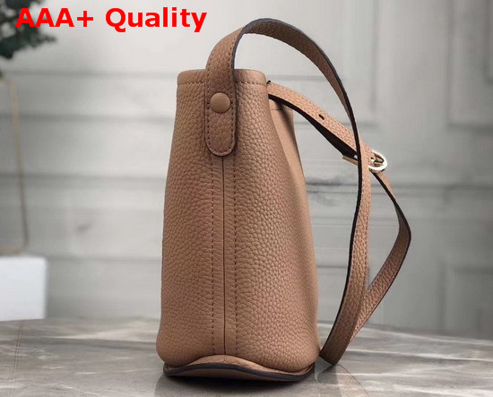 Delvaux Pin Mini Bucket Bag Nude Taurillon Soft Leather Replica