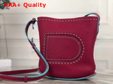Delvaux Pin Mini Bucket Bag Red Taurillon Soft Leather Replica