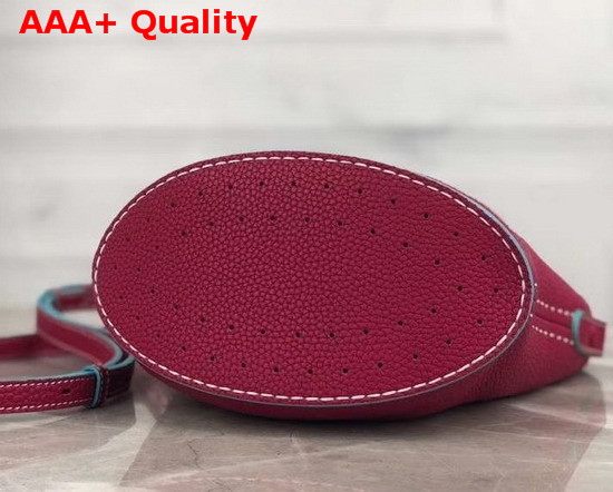 Delvaux Pin Mini Bucket Bag Red Taurillon Soft Leather Replica