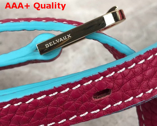 Delvaux Pin Mini Bucket Bag Red Taurillon Soft Leather Replica