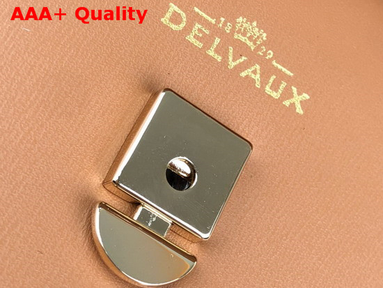 Delvaux Tempete Mini Top Handle Bag Brown Calfskin Leather Replica
