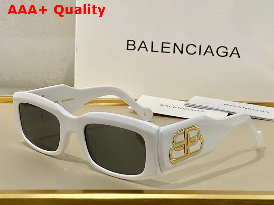 Balenciaga Rectangle Sunglasses Black and Wihte Stripe Replica