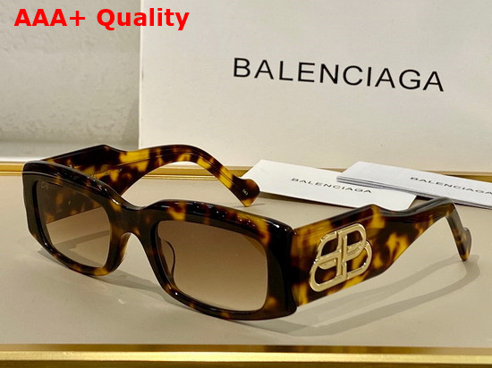 Balenciaga Rectangle Sunglasses Black and Wihte Stripe Replica