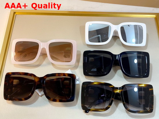 Burberry B Motif Square Frame Sunglasses in Black Replica