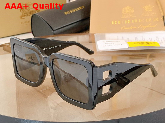 Burberry B Motif Square Frame Sunglasses in Black Replica
