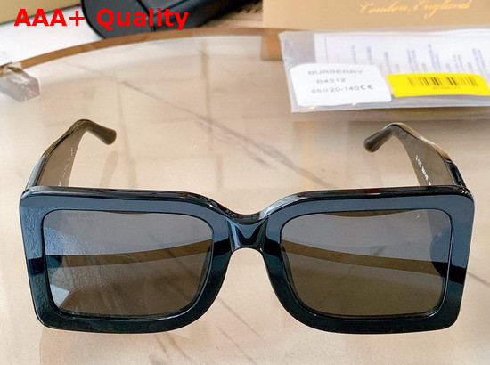 Burberry B Motif Square Frame Sunglasses in Black Replica