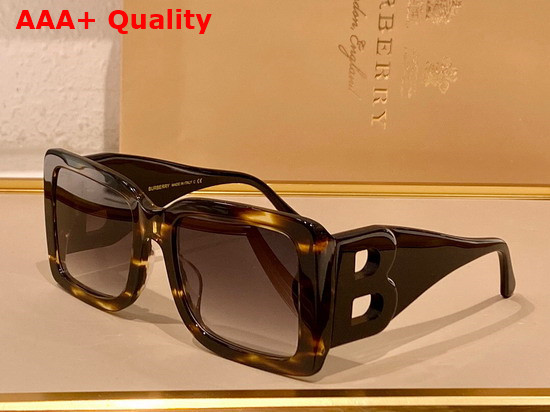 Burberry B Motif Square Frame Sunglasses in Black Replica