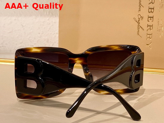 Burberry B Motif Square Frame Sunglasses in Black Replica