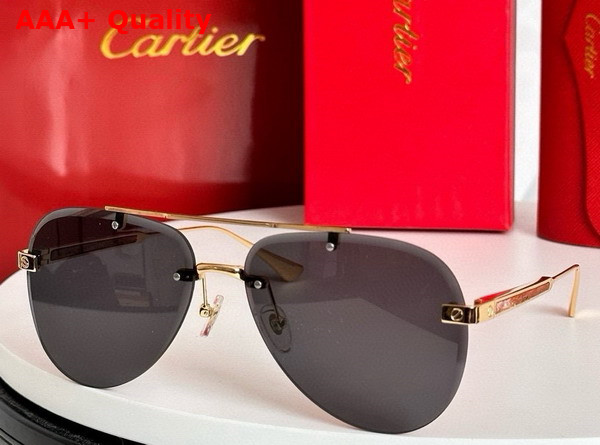 Cartier Aviator Sunglasses Blue Lense Replica