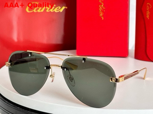 Cartier Aviator Sunglasses Blue Lense Replica