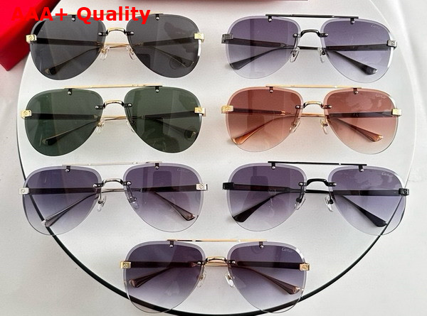Cartier Aviator Sunglasses Blue Lense Replica