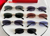 Cartier Sunglasses Classic C De Cartier Motif Smooth Golden Finish Metal Green Lenses Replica