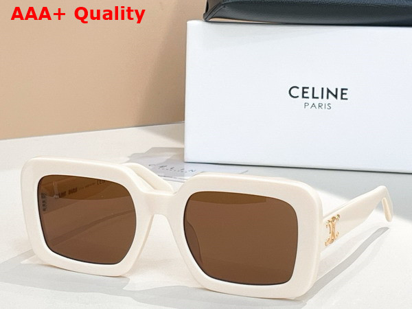 Celine Triomphe 13 Sunglasses in Acetate Ivory Replica