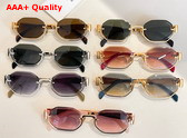 Celine Triomphe Sunglasses Golden Metal Blue Lense Replica