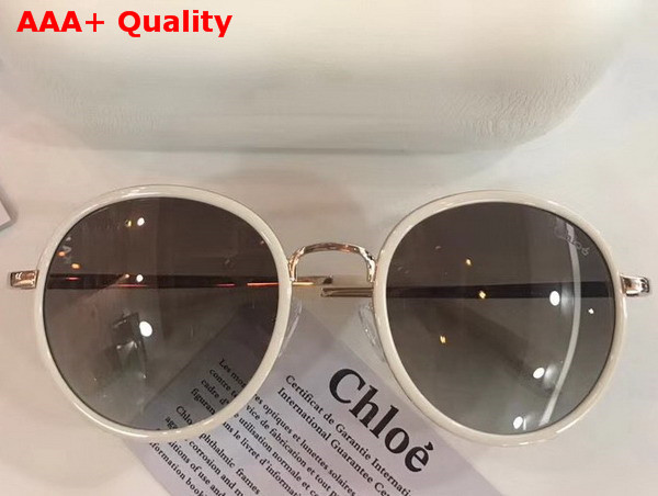 Chloe Round Frame Acetate and Metal Sunglasses Replica