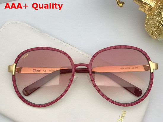 Chloe Vicky Aviator Sunglasses in Meta Replica