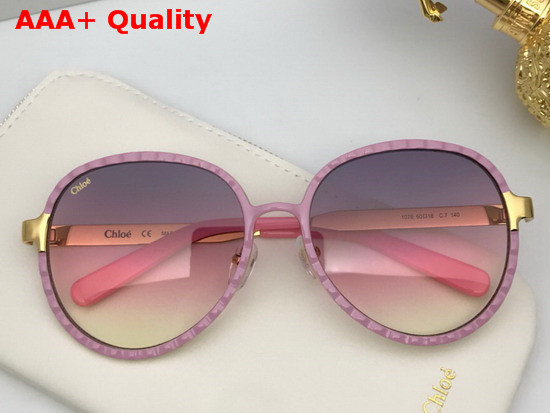 Chloe Vicky Aviator Sunglasses in Meta Replica