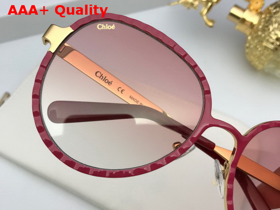 Chloe Vicky Aviator Sunglasses in Meta Replica