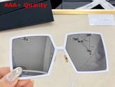 Dior 30Montaigne White Square Sunglasses Replica