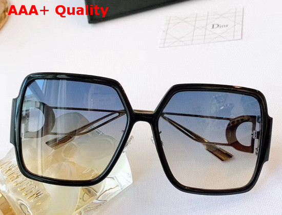 Dior 30Montaigne1 Black Rectangular Sunglasses Replica