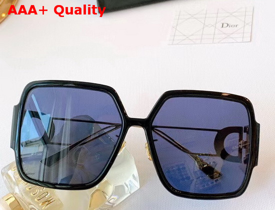 Dior 30Montaigne1 Black Rectangular Sunglasses Replica