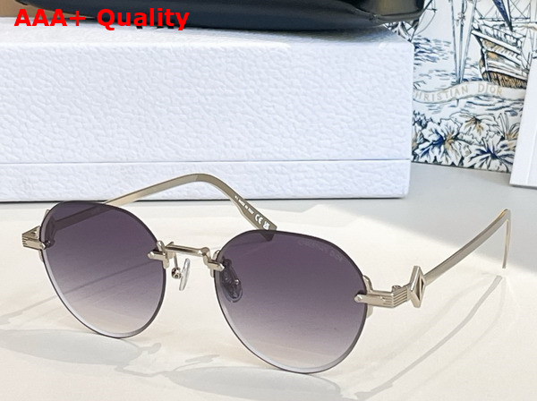 Dior CD Diamond R5U Blue Round Sunglasses Replica