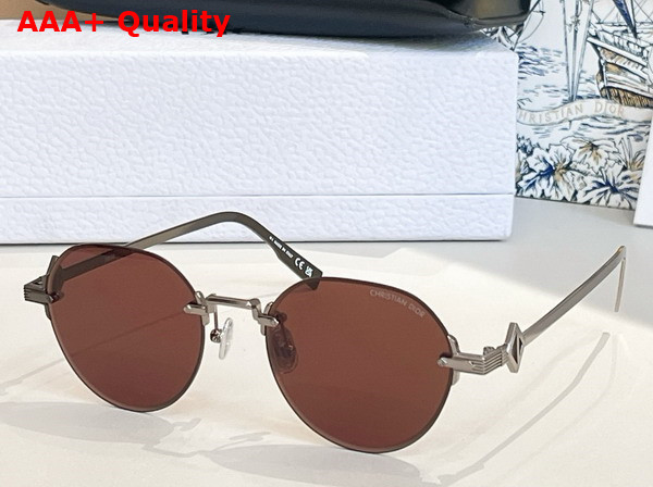 Dior CD Diamond R5U Blue Round Sunglasses Replica