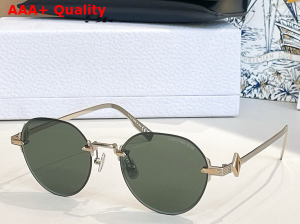 Dior CD Diamond R5U Blue Round Sunglasses Replica