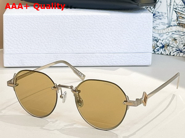 Dior CD Diamond R5U Blue Round Sunglasses Replica