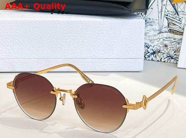 Dior CD Diamond R5U Blue Round Sunglasses Replica