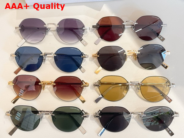 Dior CD Diamond R5U Blue Round Sunglasses Replica