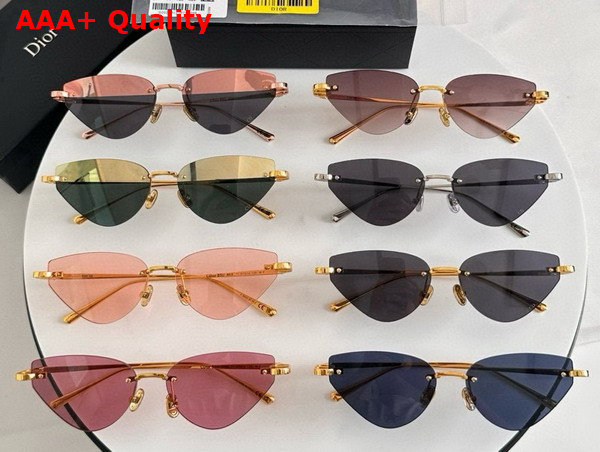 Dior CDior B5U Two Tone Mirrored Effect Ivory and Green Butterfly Sunglasses Replica
