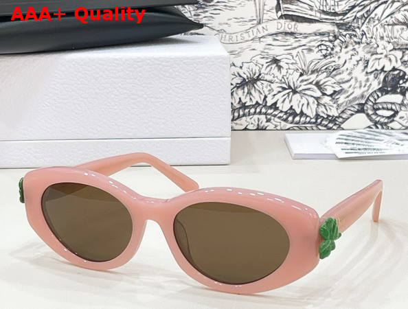 Dior Clover B1F Shiny Black Oval Sunglasses Replica