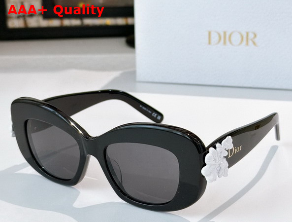 Dior Clover S3F Shiny Black Square Sunglasses Replica