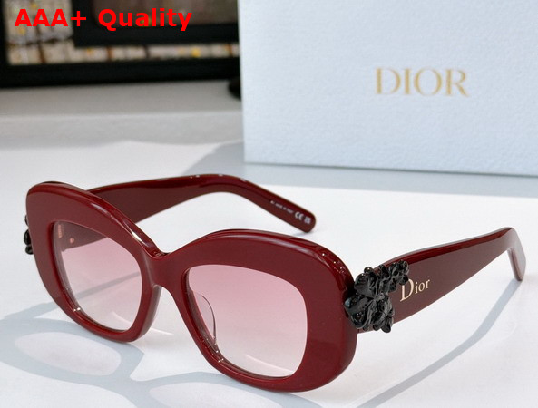 Dior Clover S3F Shiny Black Square Sunglasses Replica