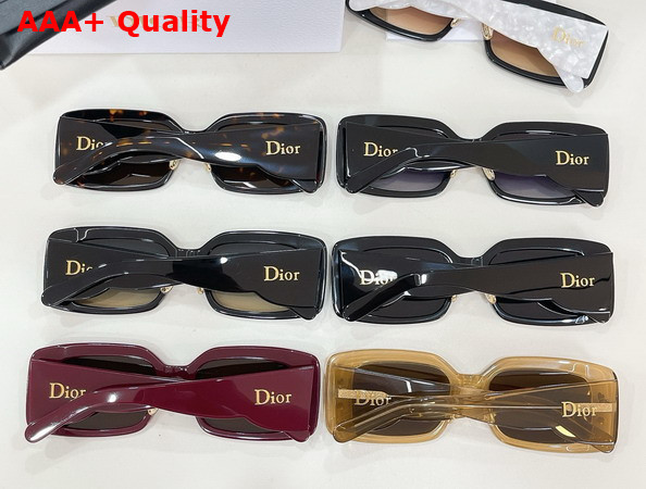 Dior LuckyCharms S1F Shiny Black Rectangular Sunglasses Replica