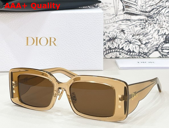 Dior LuckyCharms S1F Shiny Black Rectangular Sunglasses Replica