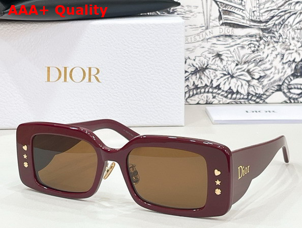 Dior LuckyCharms S1F Shiny Black Rectangular Sunglasses Replica