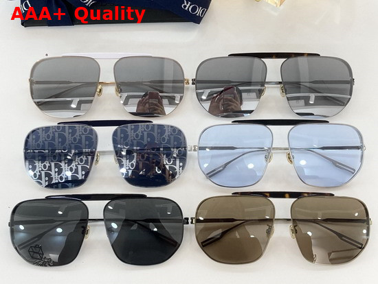 Dior NeoDior Nu Silver Mirrored Navigator Sunglasses Replica