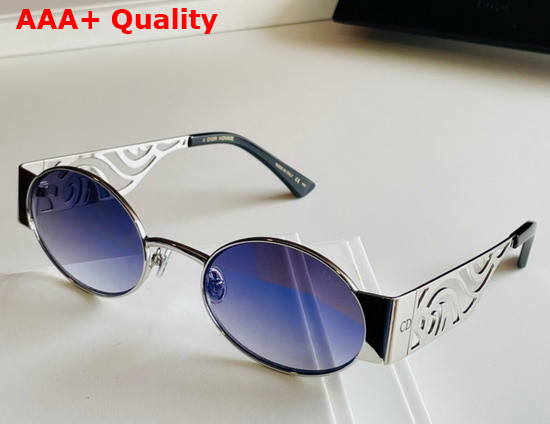 Dior Oval Frame Metal Sunglasses in Coffee Replica