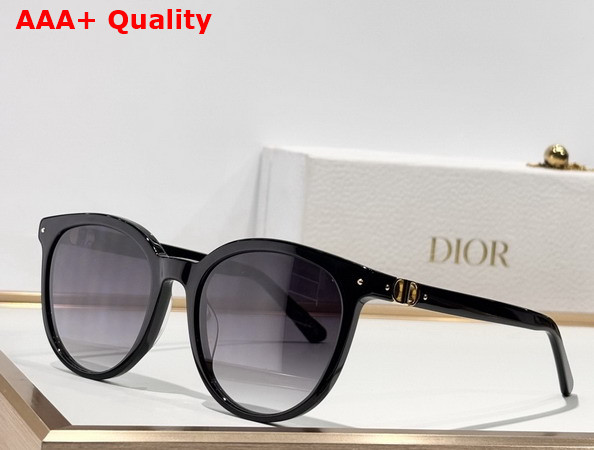 Dior Petit CD R1F Black Round Sunglasses Replica