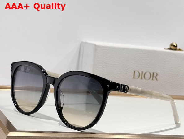 Dior Petit CD R1F Black Round Sunglasses Replica