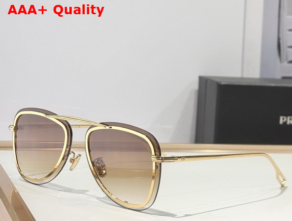 DiorBlackSuit A5U Gold Tone Pilot Sunglasses Replica