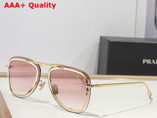 DiorBlackSuit A5U Gold Tone Pilot Sunglasses Replica