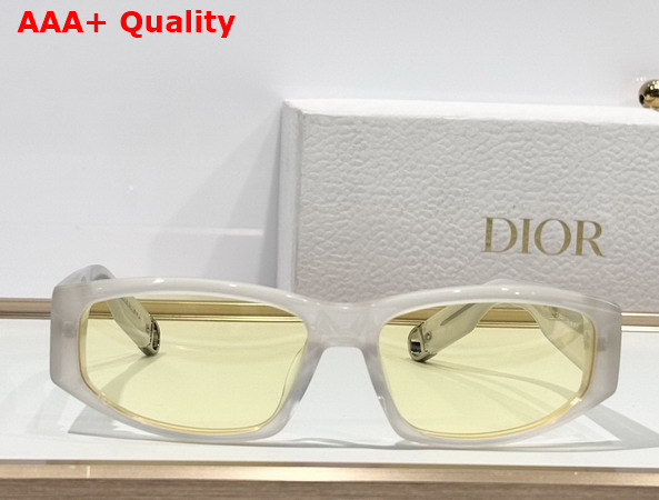 DiorSymbol S1I Transparent Gray Rectangular Sunglasses Replica